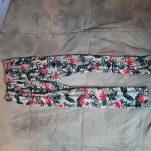 Flamingo print leggings